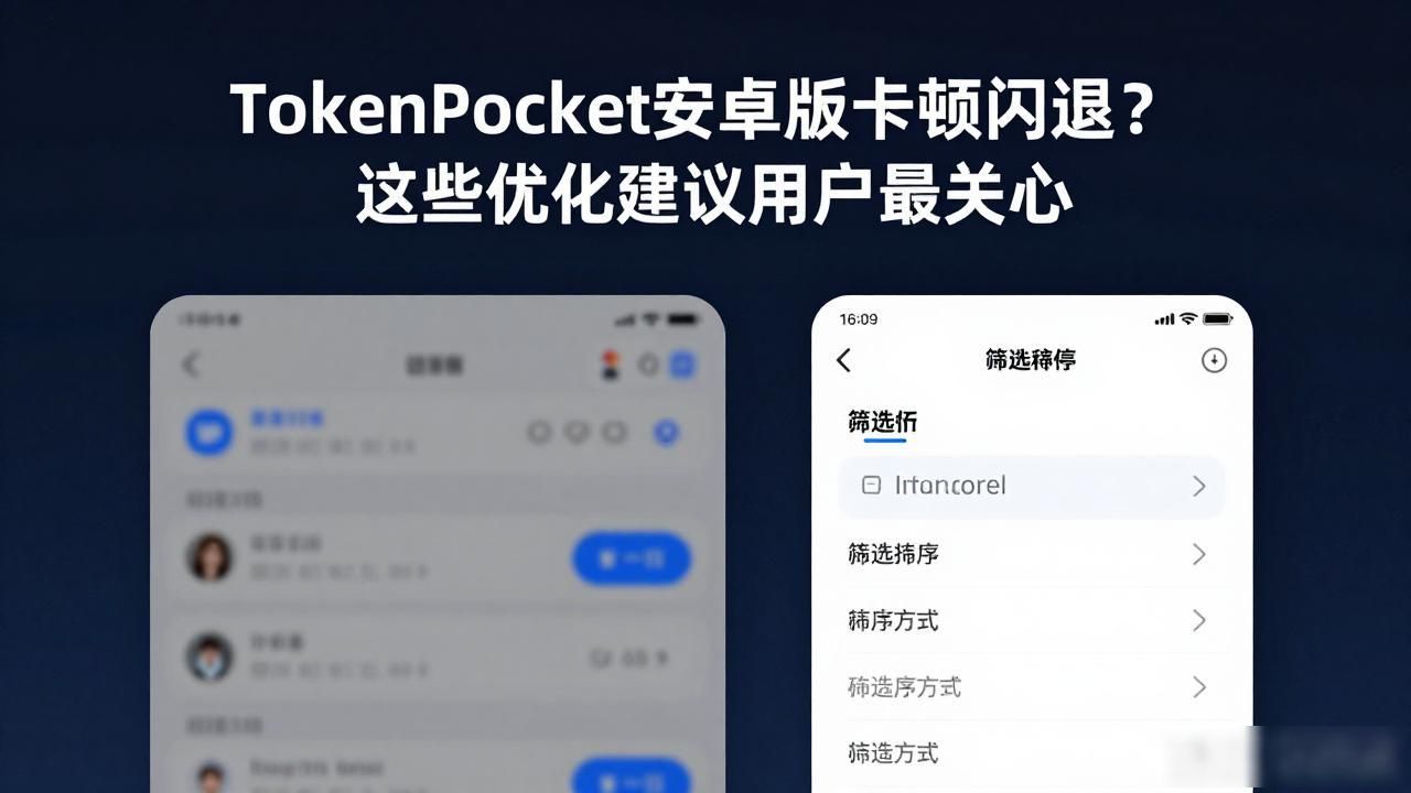 TokenPocket安卓版卡顿闪退？这些优化建议用户最关心
