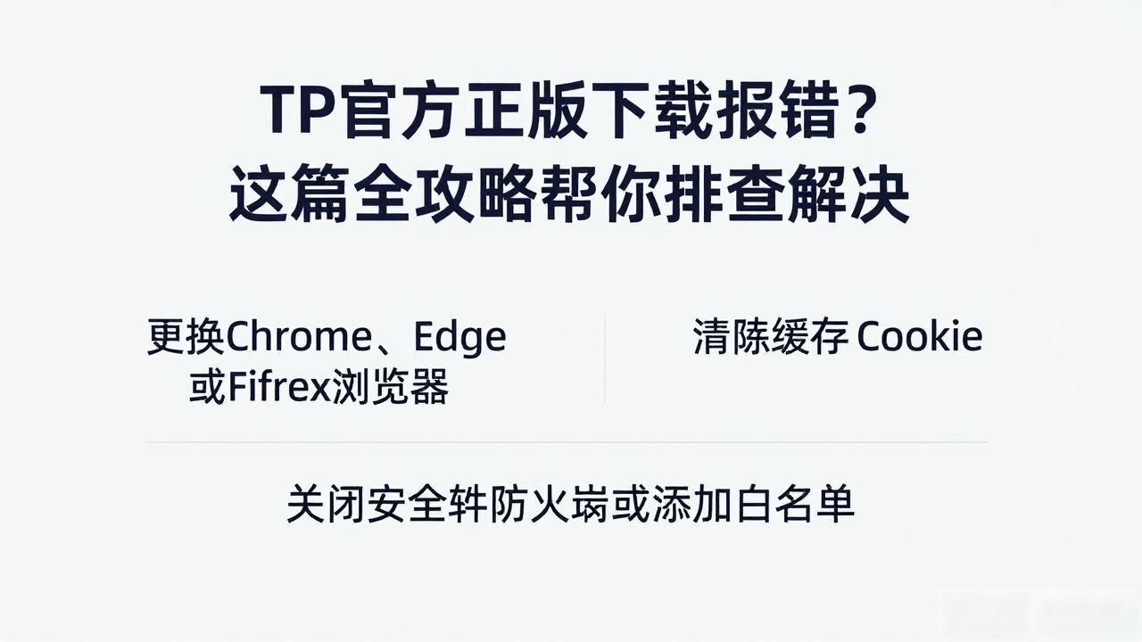 TP官方正版下载报错？这篇全攻略帮你排查解决