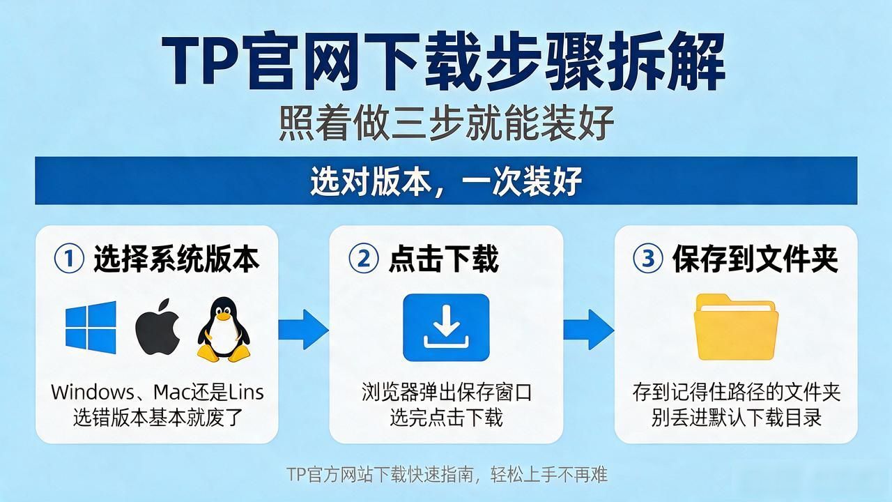 TP官网下载步骤拆解，照着做三步就能装好
