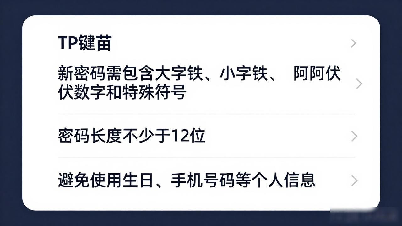 TP钱包定期更换密码方法 TP钱包修改密码操作步骤 TP钱包密码设置安全要求_如何在tp钱包中定期更新密码，保障账户安全？