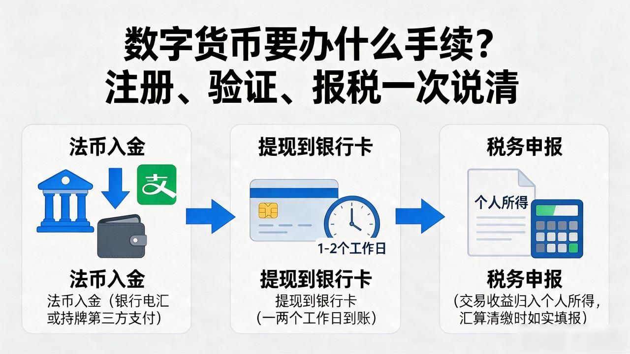 数字货币要办什么手续？注册、验证、报税一次说清