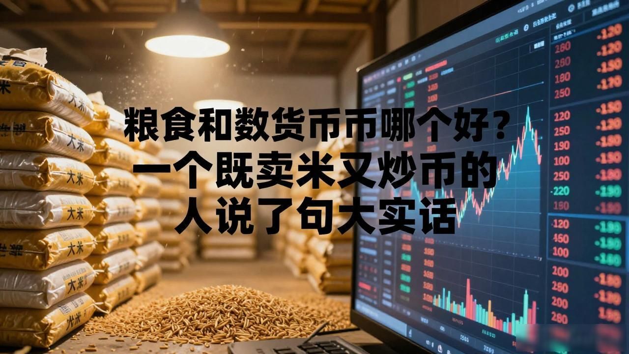 粮食和数字货币哪个好？一个既卖米又炒币的人说了句大实话