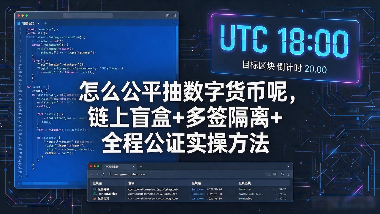 怎么公平抽数字货币呢，链上盲盒+多签隔离+全程公证实操方法