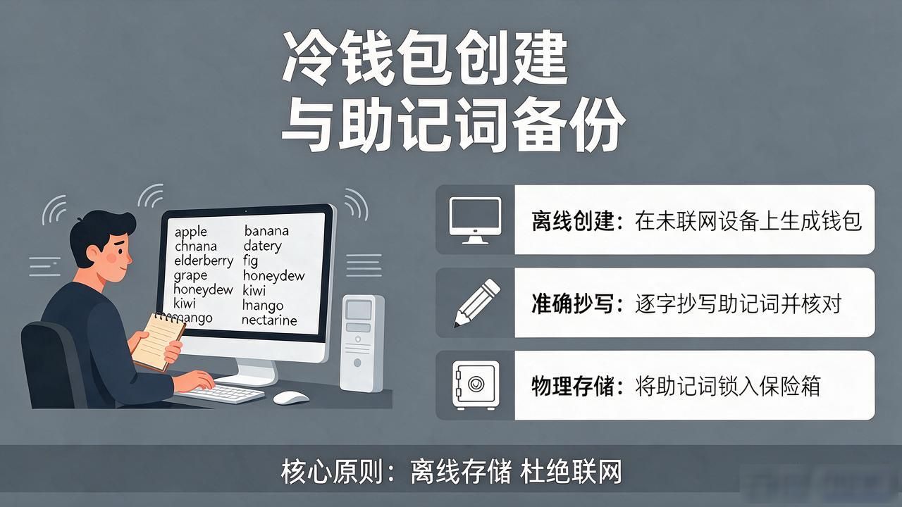 TP钱包如何生成冷钱包_TP钱包助记词离线备份方法_tp钱包怎么创建冷钱包