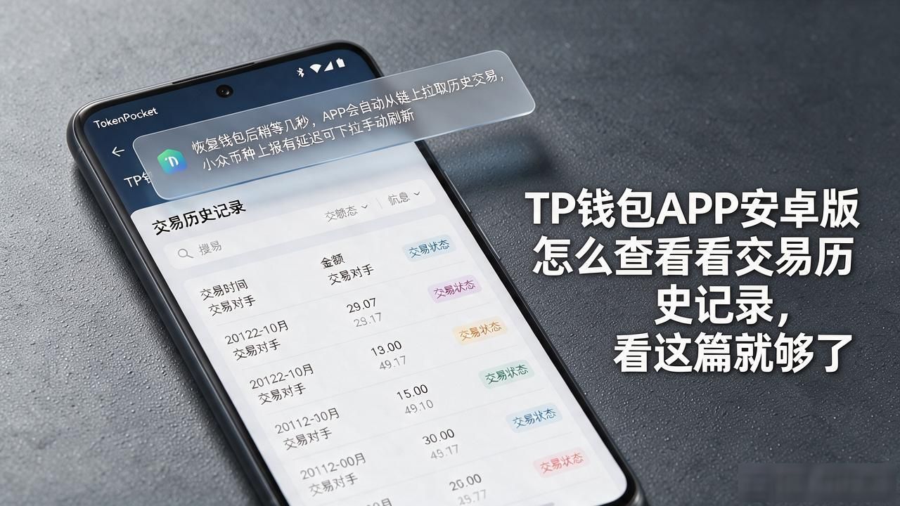 如何在TP钱包APP安卓版中查看交易历史_TP钱包资产详情页找交易记录_TP钱包安卓版查看交易历史入口