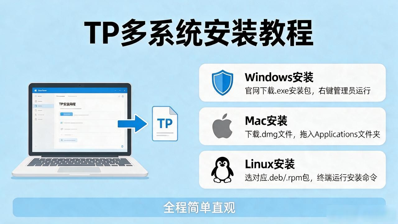 TP最新版下载与安装教程：Windows、Mac、Linux全搞定