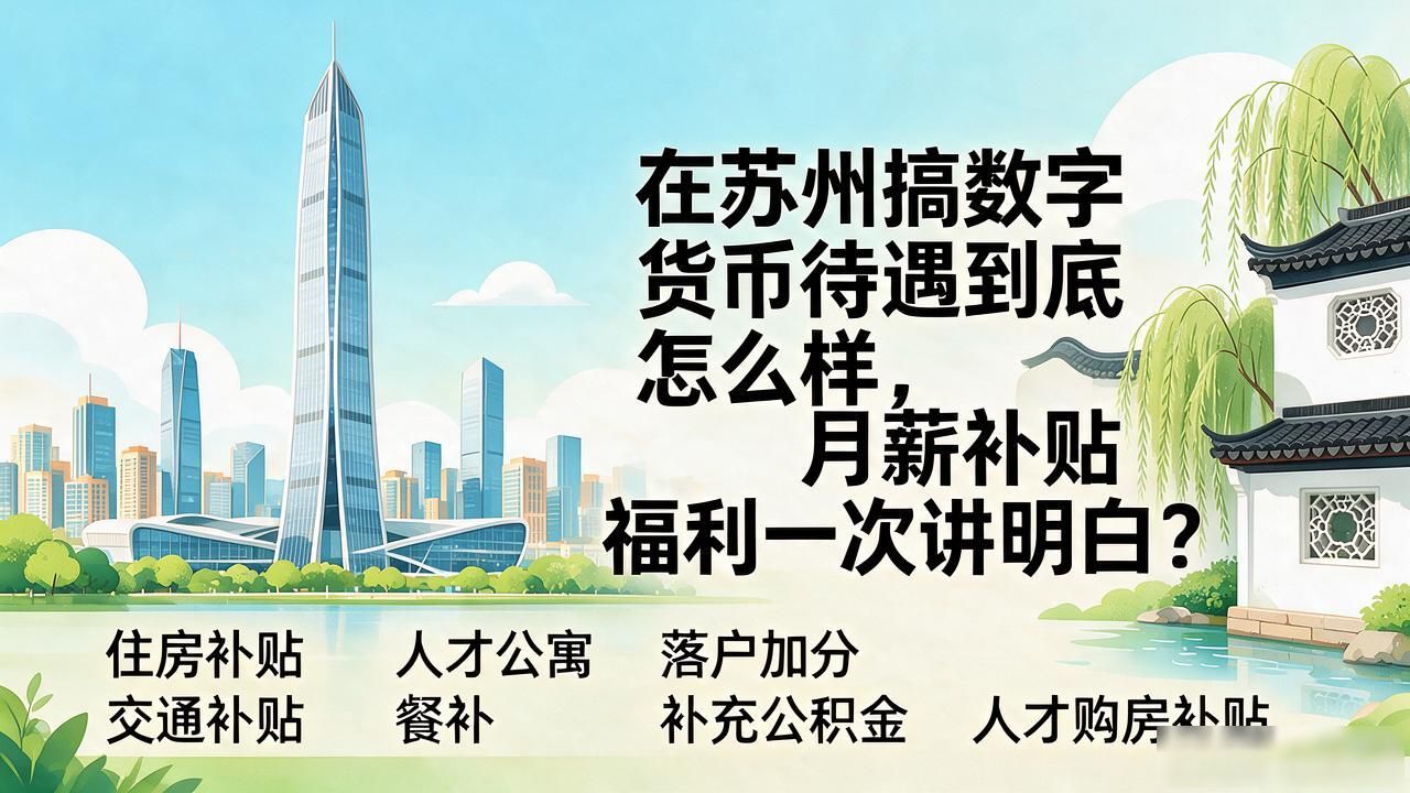 在苏州搞数字货币待遇到底怎么样，月薪补贴福利一次讲明白
