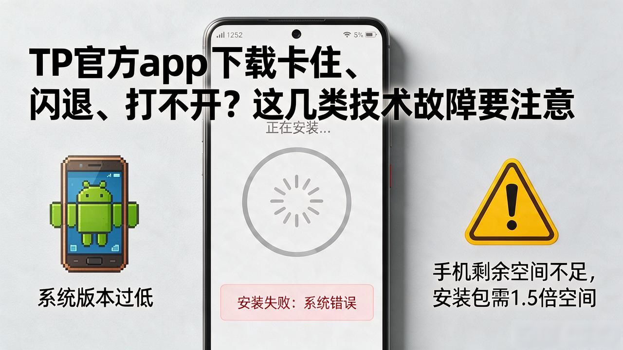 TP官方app下载卡住、闪退、打不开？这几类技术故障要注意